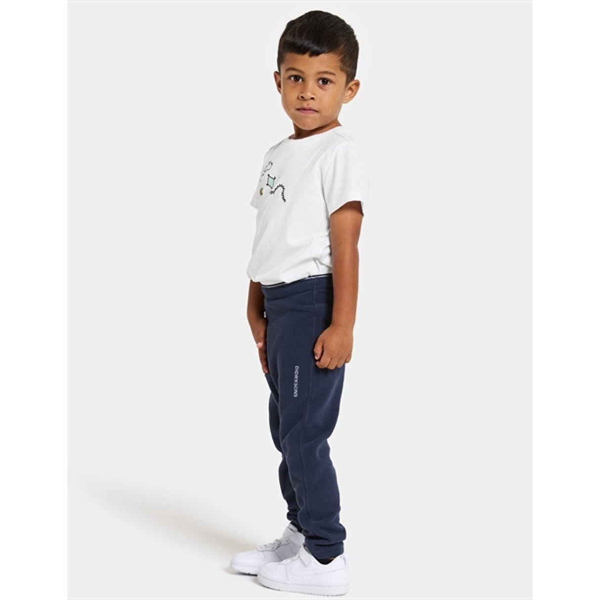 Didriksons Navy Monte Kids Fleece Byxor 3