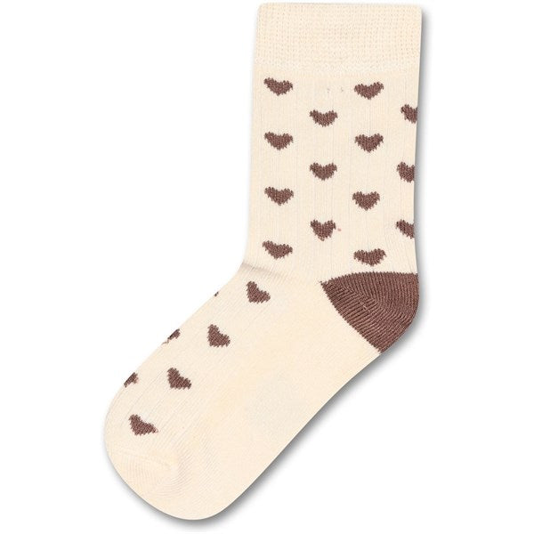 minipop® Tuscany Brown Bambu Strumpor Heart