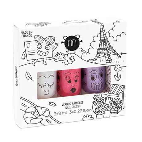 Nailmatic Nail Polish Water-based 3-pack City Super/Kitty/Piglou