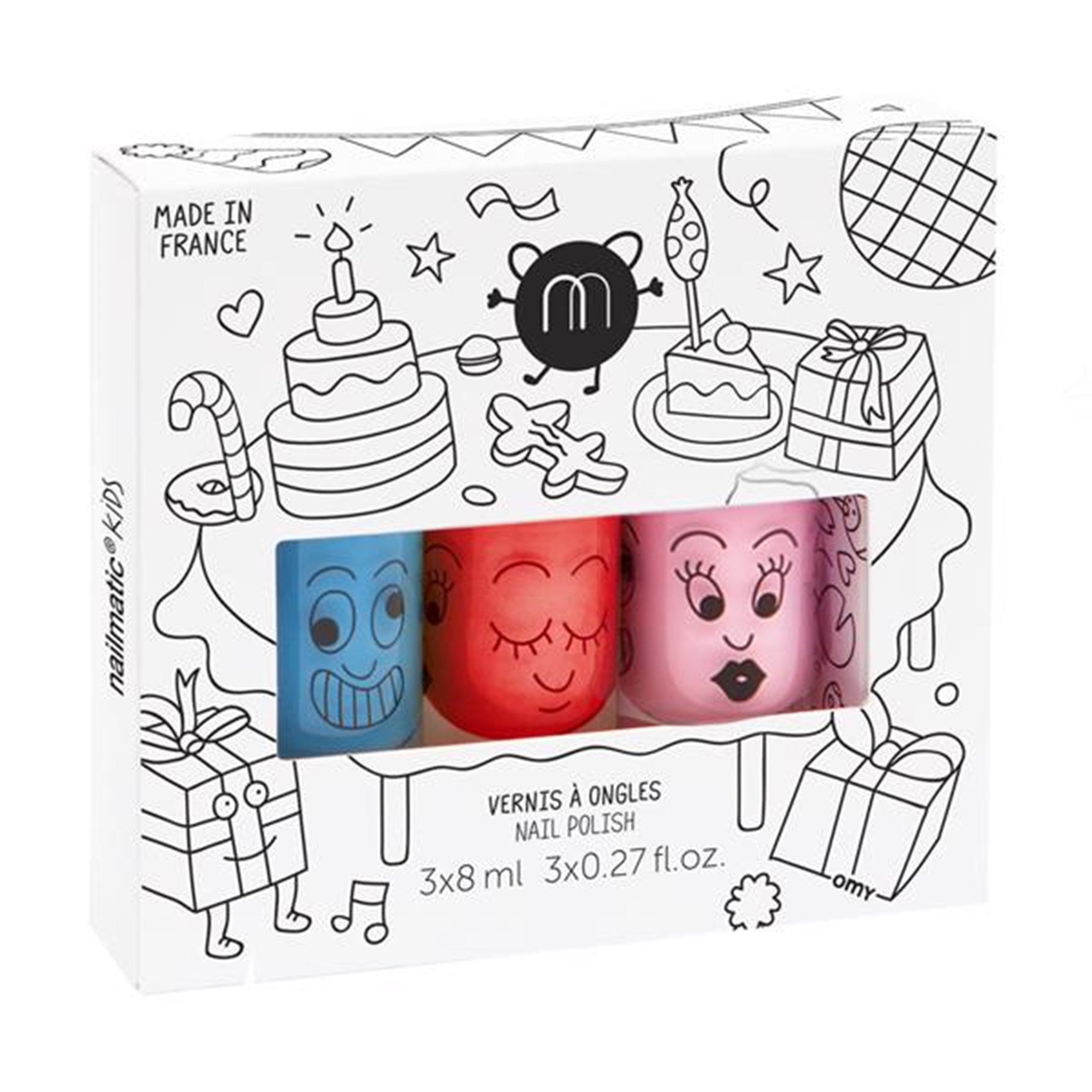 Nailmatic Nail Polish Water-based 3-pack Party Freezy/Dori/Cookie