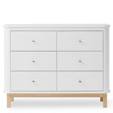 Oliver Furniture Wood Skötbyrå m. 6 Lådor Vit/Ek