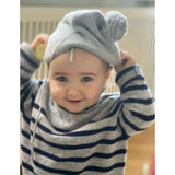 HOLMM Oxford Stripe Opal Cashmere Stickat Pullover