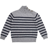 HOLMM Oxford Stripe Opal Cashmere Stickat Pullover