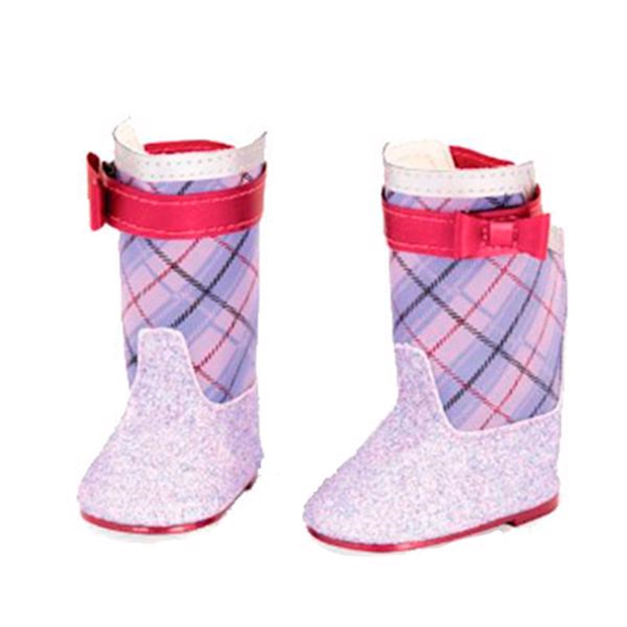 Our Generation Doll Shoes - Boots w. Glitter Purple
