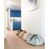 Play&Go 2-i-1 Lekmatta Stripes mustard