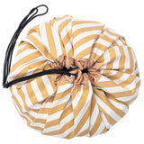 Play&Go 2-i-1 Lekmatta Stripes mustard