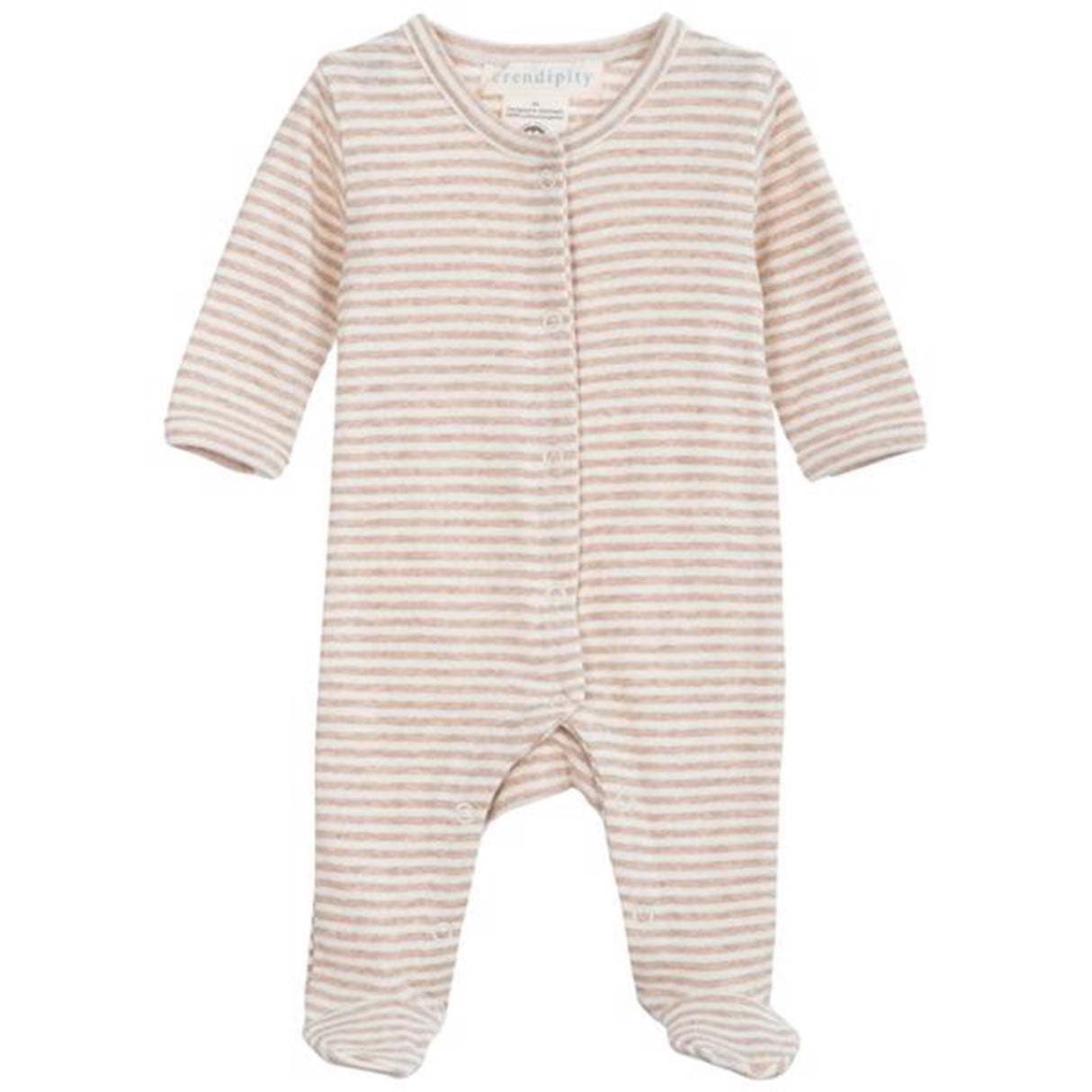 Serendipity Newborn Oat/Ecru Stripe Onesie