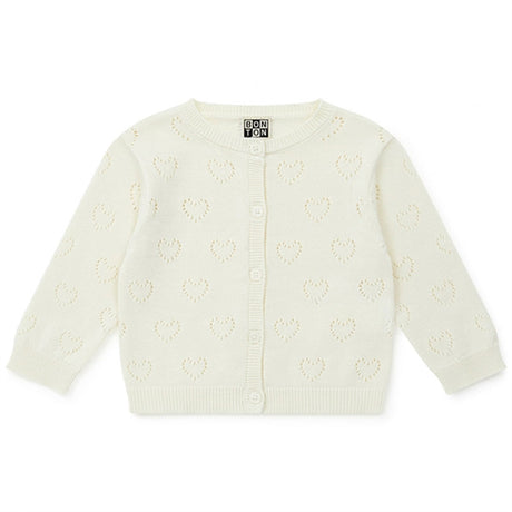 BONTON Cream Stickat Cardigan