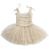 Dolly by Le Petit Tom Pearl Tulle Ballerinaskor Klänning Cream