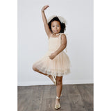 Dolly by Le Petit Tom Pearl Tulle Ballerinaskor Klänning Cream 2