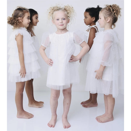 Dolly by Le Petit Tom Pearl Tulle Puff Aline Klänning White