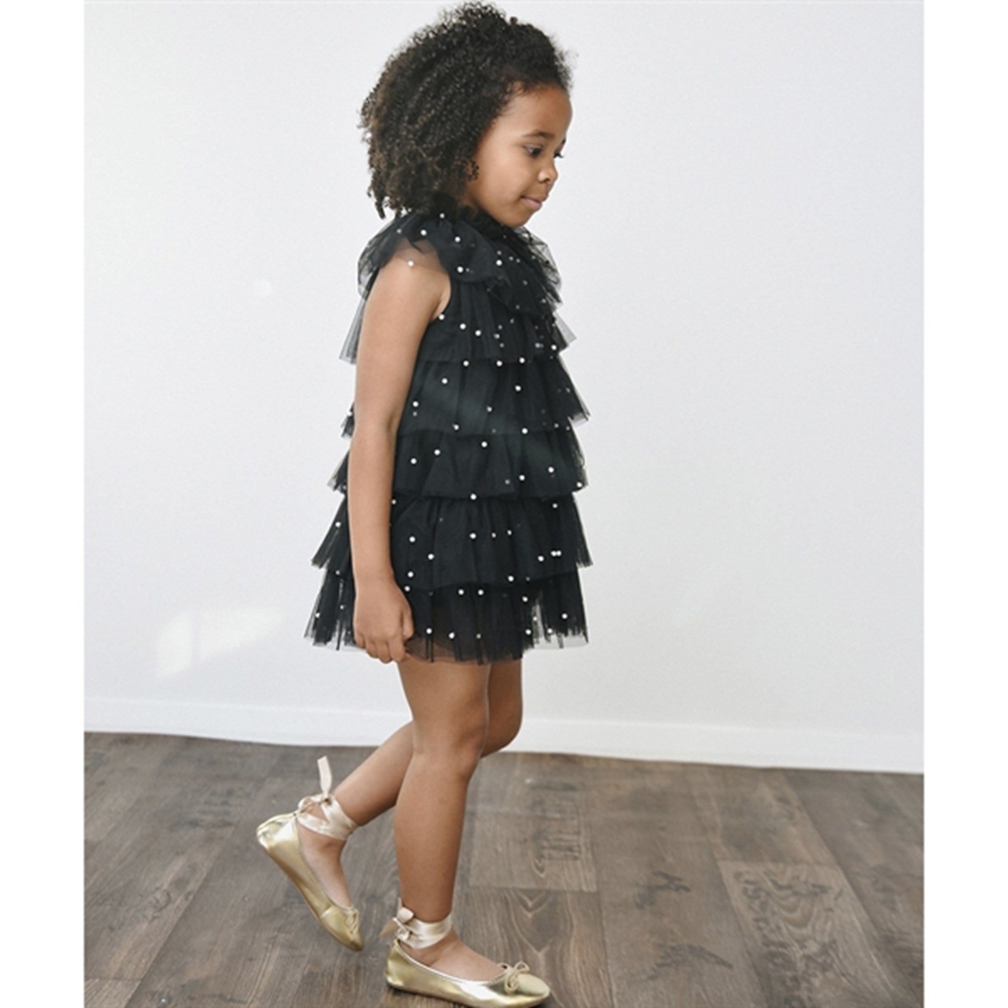 Dolly by Le Petit Tom Pearl Tutully Tiered Tulle Tuttu Klänning Black 5