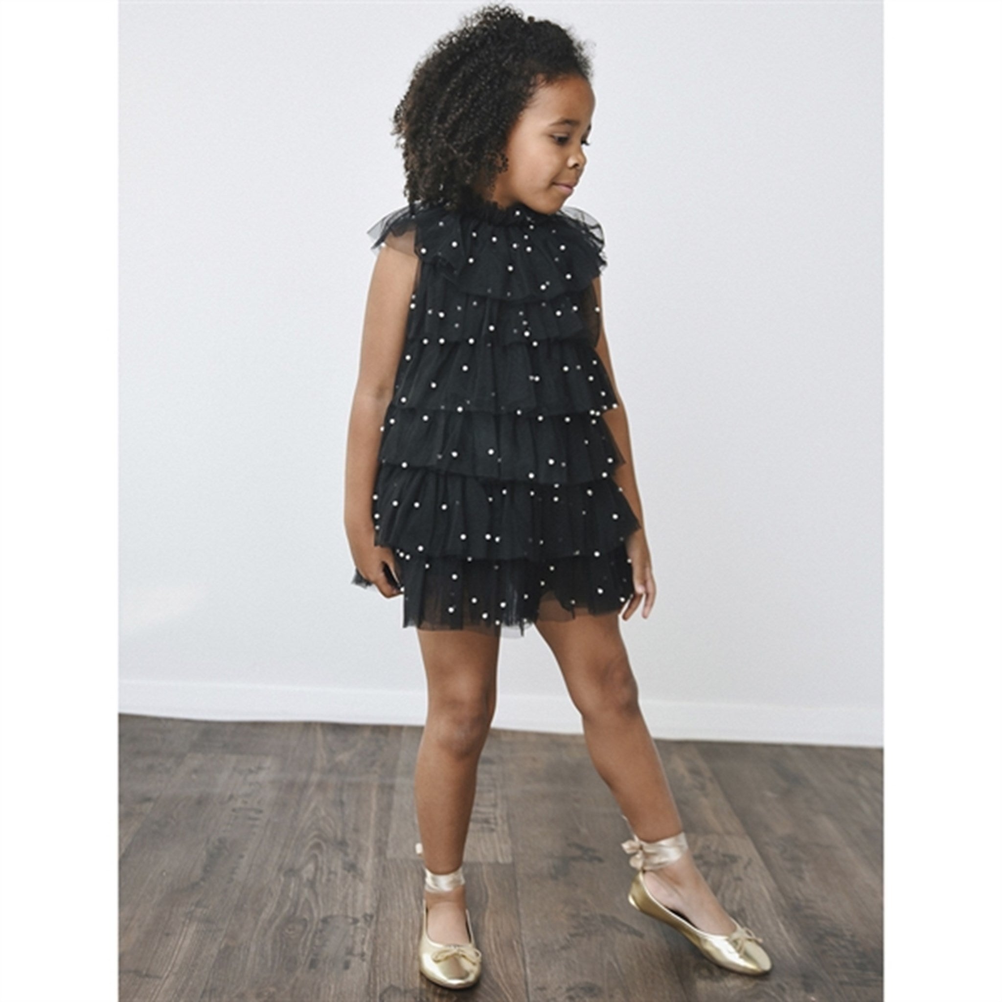 Dolly by Le Petit Tom Pearl Tutully Tiered Tulle Tuttu Klänning Black 6
