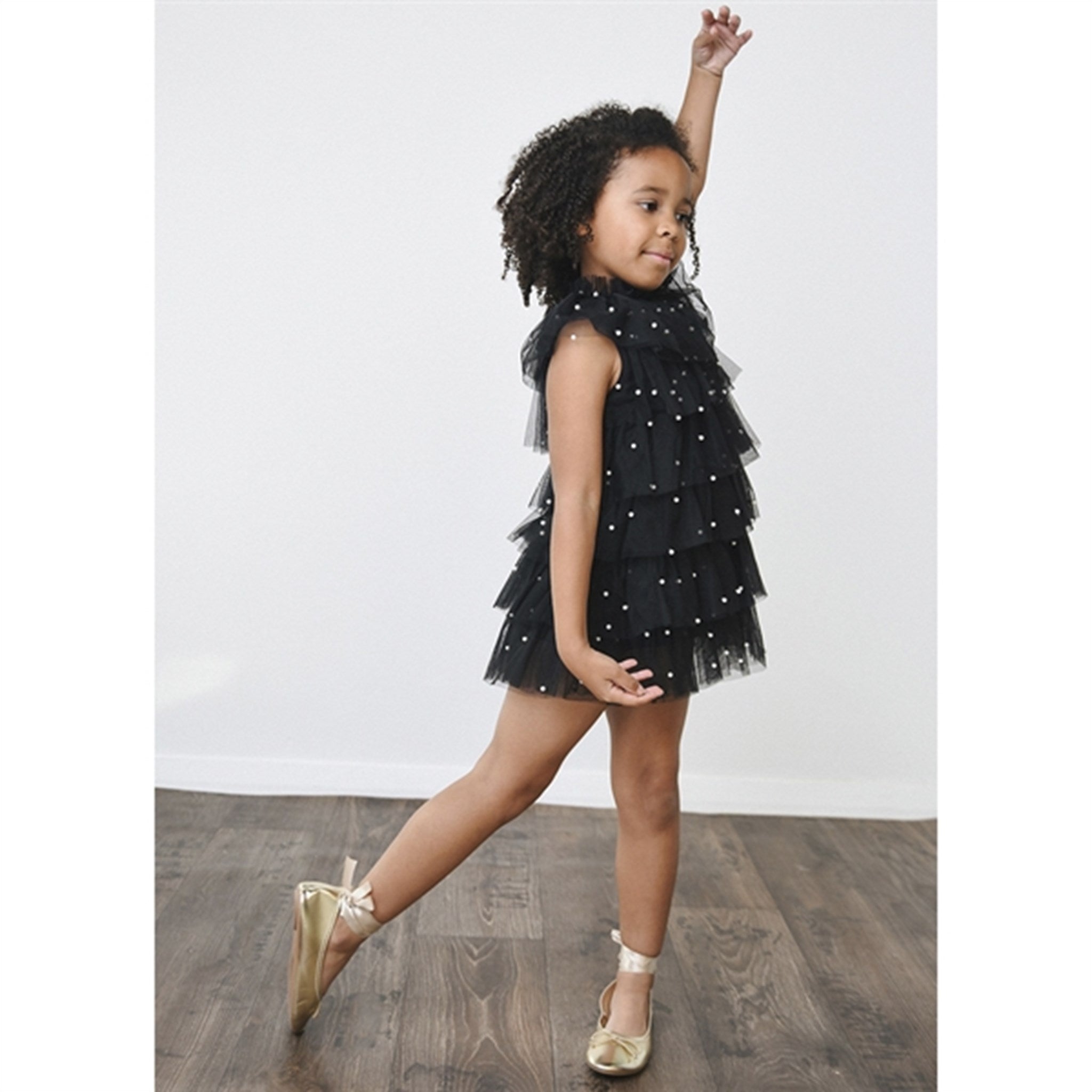 Dolly by Le Petit Tom Pearl Tutully Tiered Tulle Tuttu Klänning Black 2