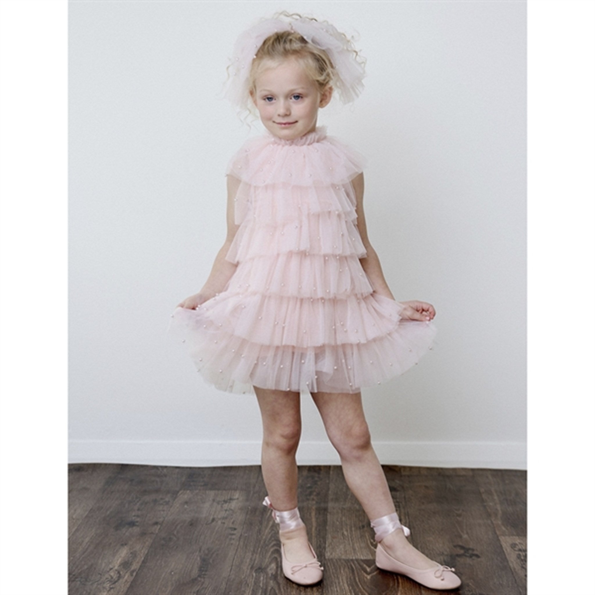 Dolly by Le Petit Tom Pearl Tutully Tiered Tulle Tuttu Klänning Pink 2