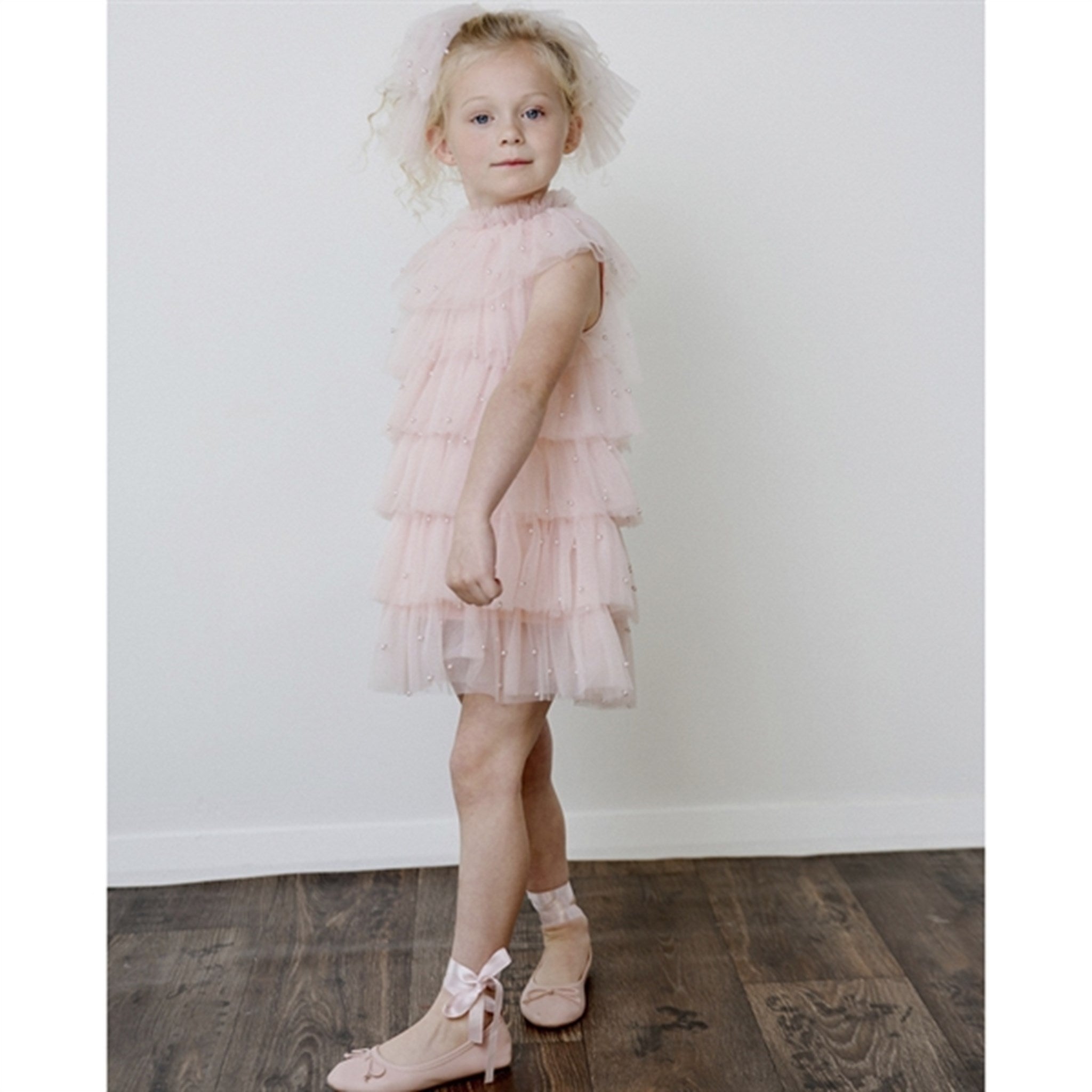 Dolly by Le Petit Tom Pearl Tutully Tiered Tulle Tuttu Klänning Pink 3