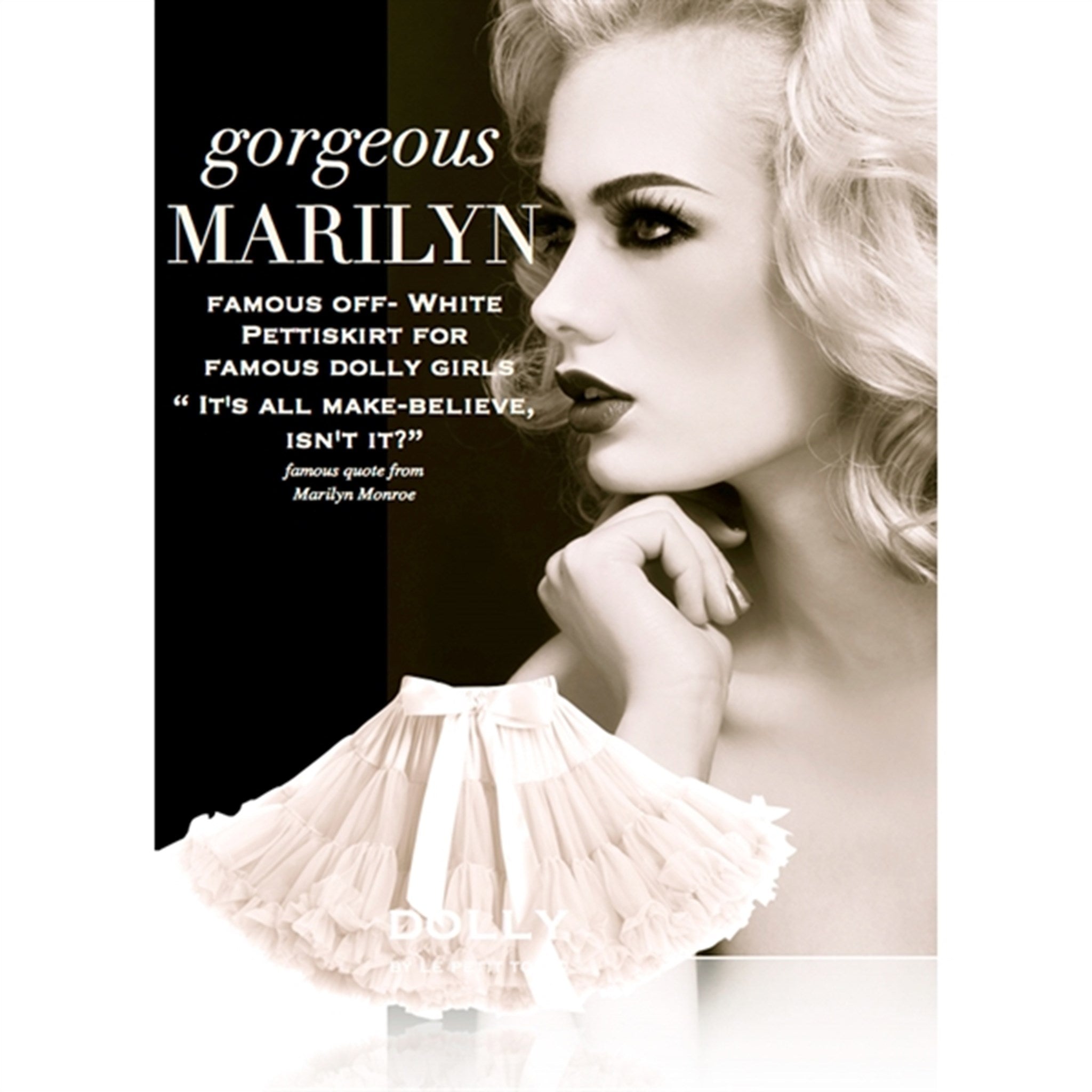 Dolly By Le Petit Tom Pettiskirt Marilyn Monroe Kjol Off-White 2