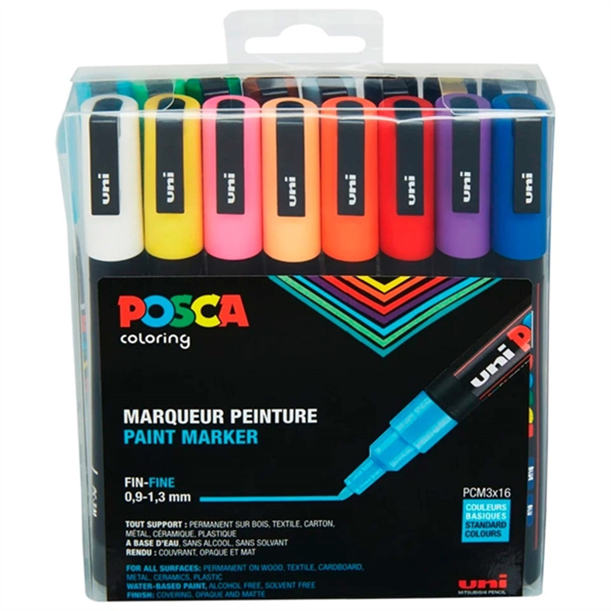 Posca Uni Marker PC-3M/16A 16 färger