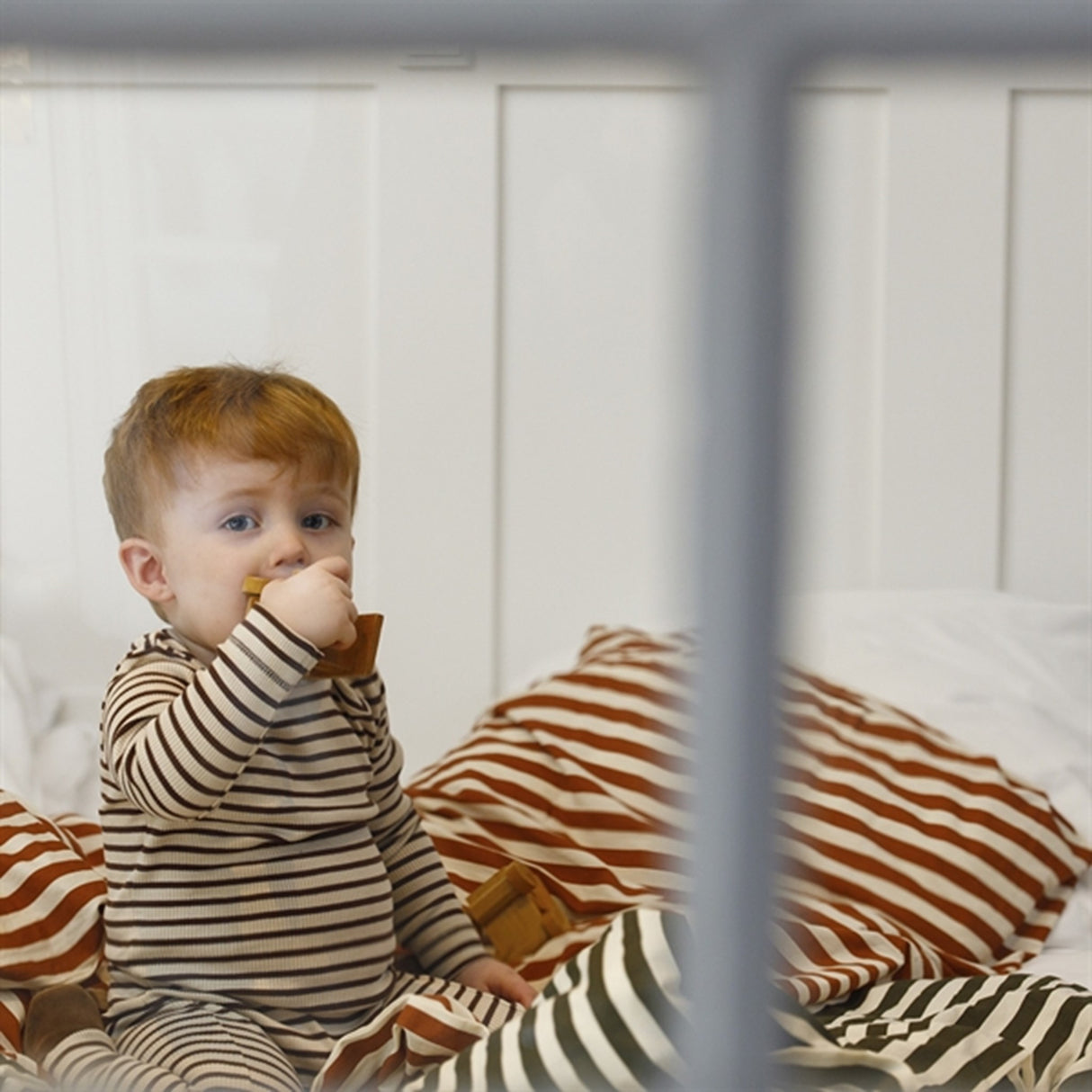 Petit Piao French Roast/Tapioka Modal Striped Body