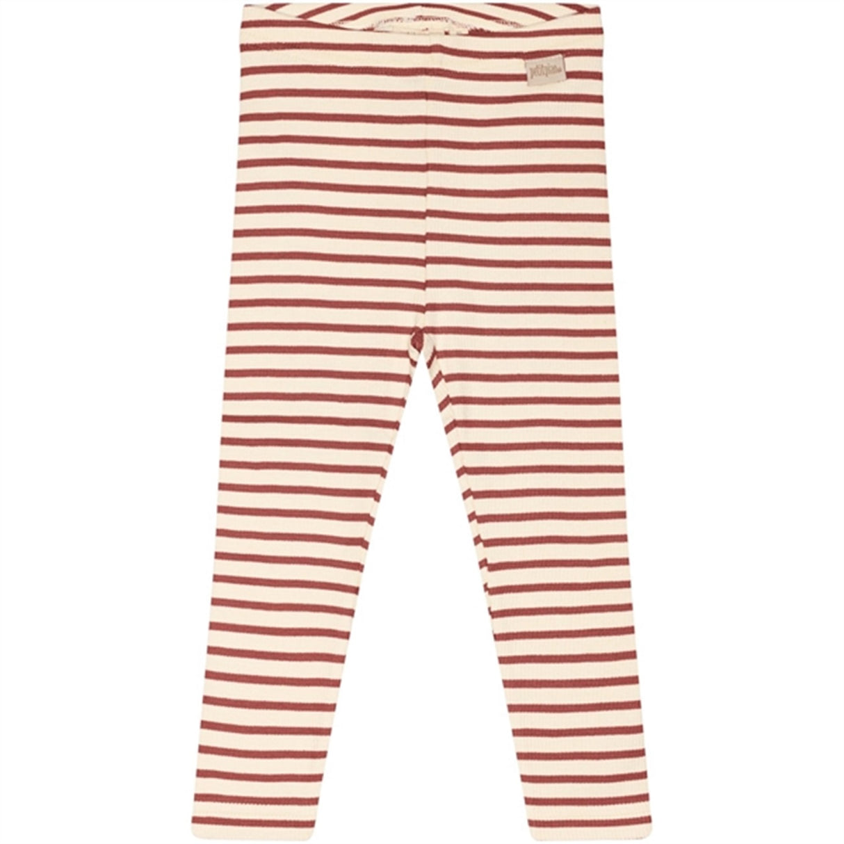 Petit Piao® Berry Dust/Off White Leggings Modal Striped