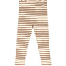 Petit Piao® Walnut Brown/Off White Leggings Modal Striped