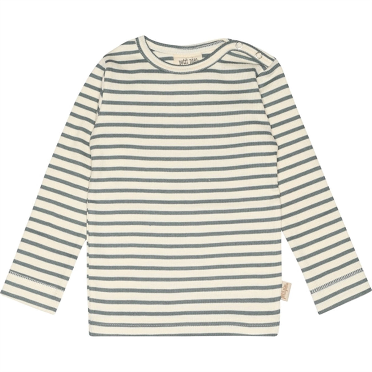 Petit Piao Light Petrol/Offwhite Blus Modal Striped