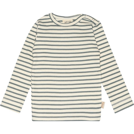 Petit Piao Light Petrol/Offwhite Blus Modal Striped