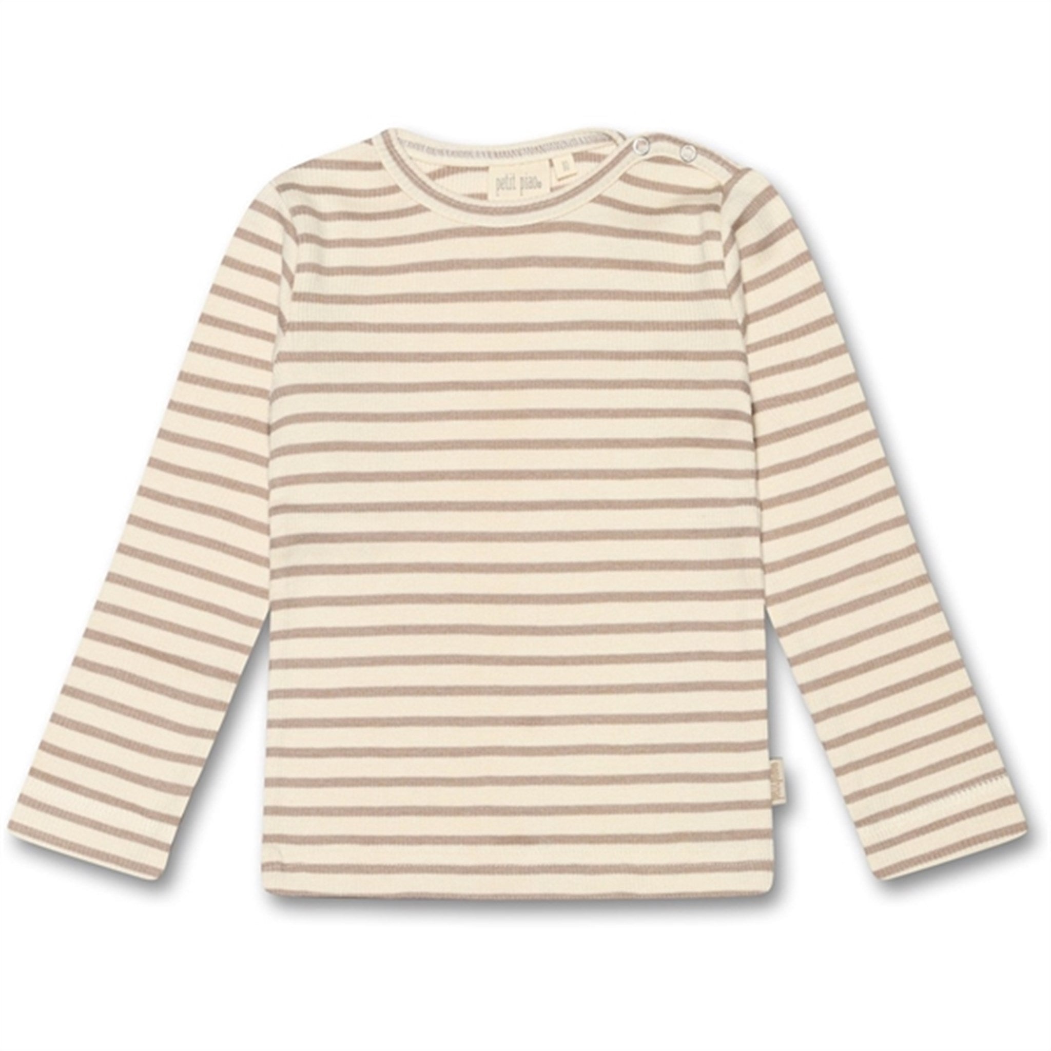 Petit Piao® Simply Taupe Blus Modal Striped