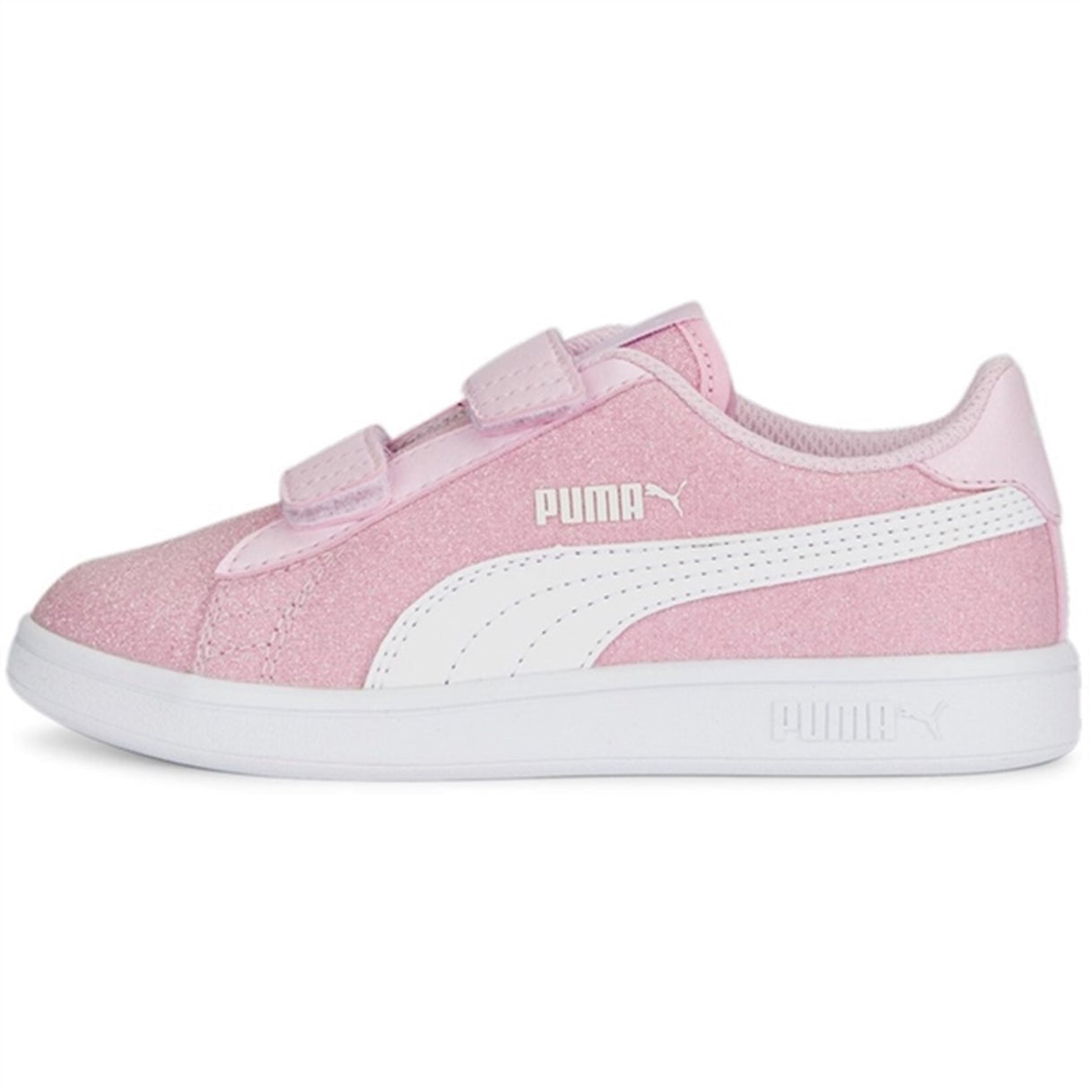 Puma Smash v2 Glitz Glam V PS Pearl Pink-White Sneakers 3