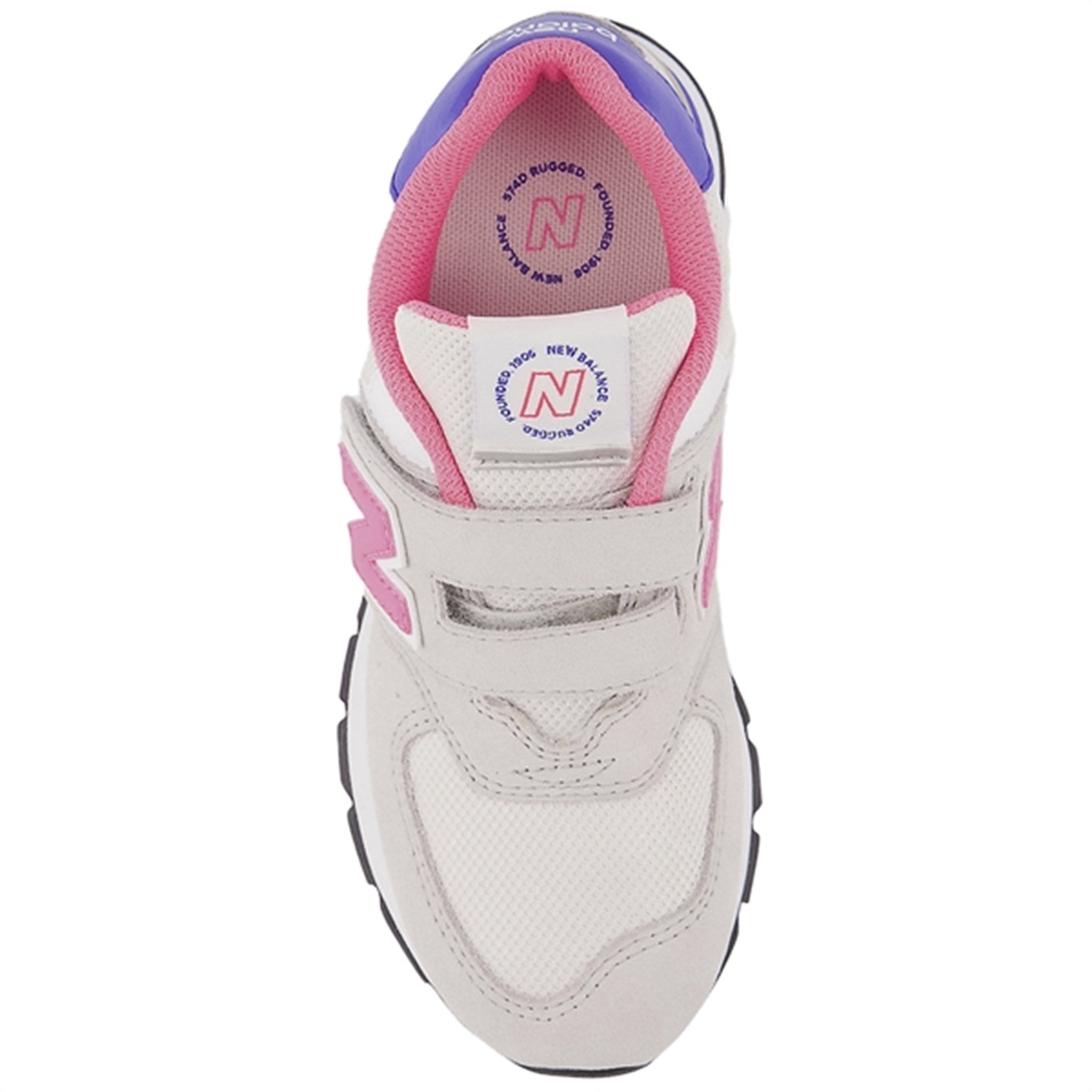New Balance 574 Summer Fog/Neon Pink Sneakers 4