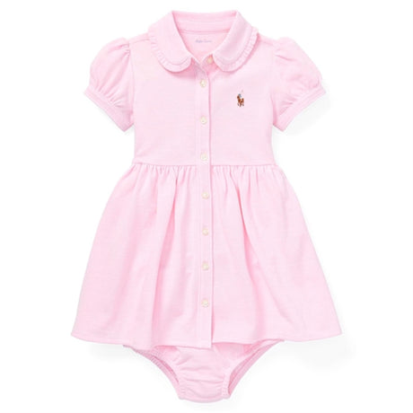 Ralph Lauren Bebis Solid Oxford Klänning & Bloomer Carmel Pink