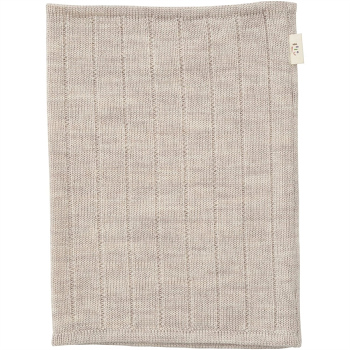 Copenhagen Colors Pale Cream Melange Merino Ull Stickad Halsedisse