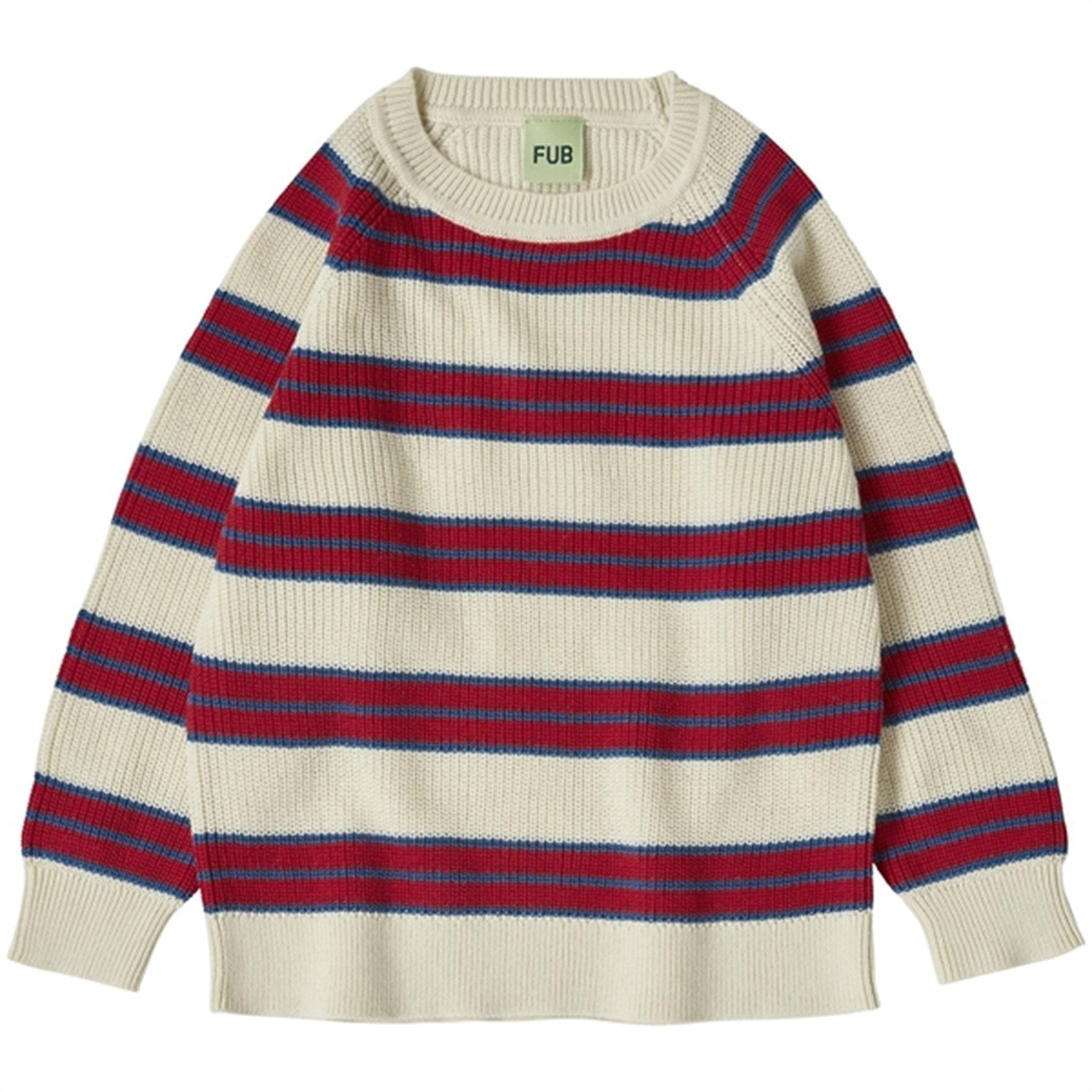 FUB Ecru/Azure Rib Sweater