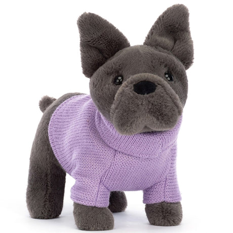 Jellycat Sweater Fransk Bulldog Lilla 19 cm