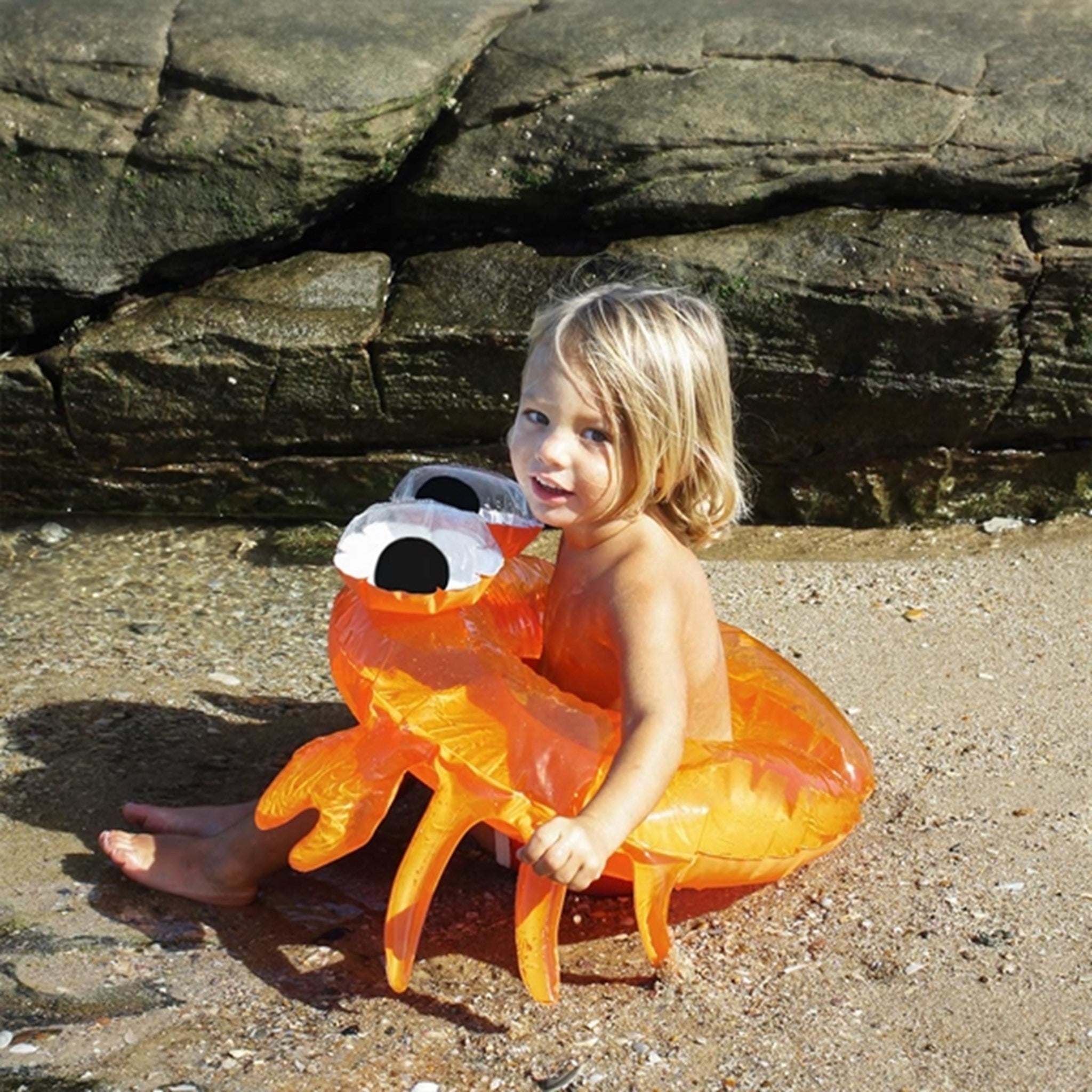 SunnyLife Badring Sonny the Sea Creature Neon Orange 2