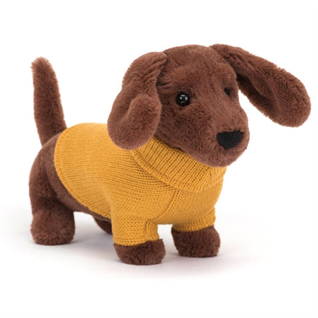 Jellycat Sweater Gravhund Gul 14 cm