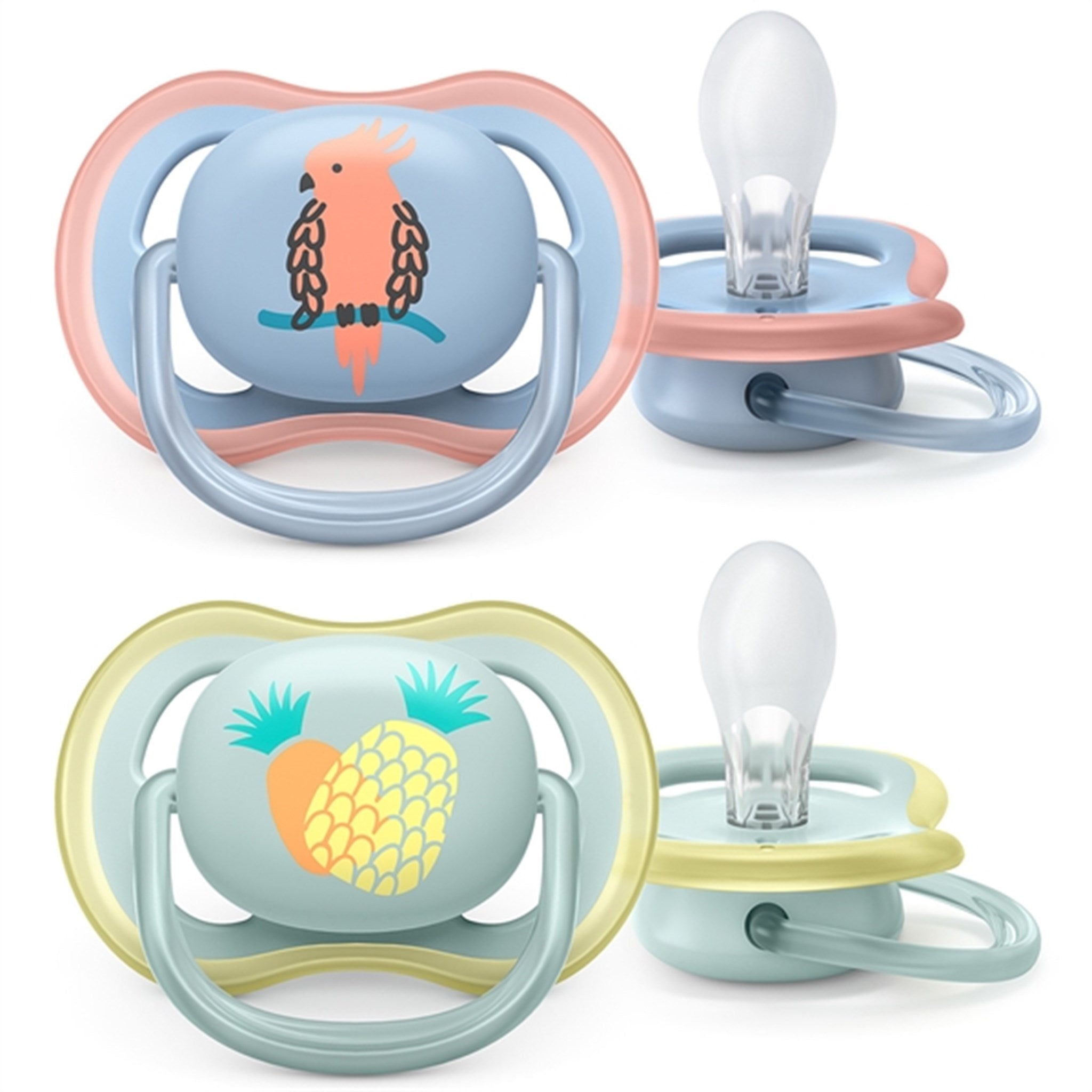 Philips Avent Ultra Air Napp 0-6 mdr Ananas/Papegøje 2-pak