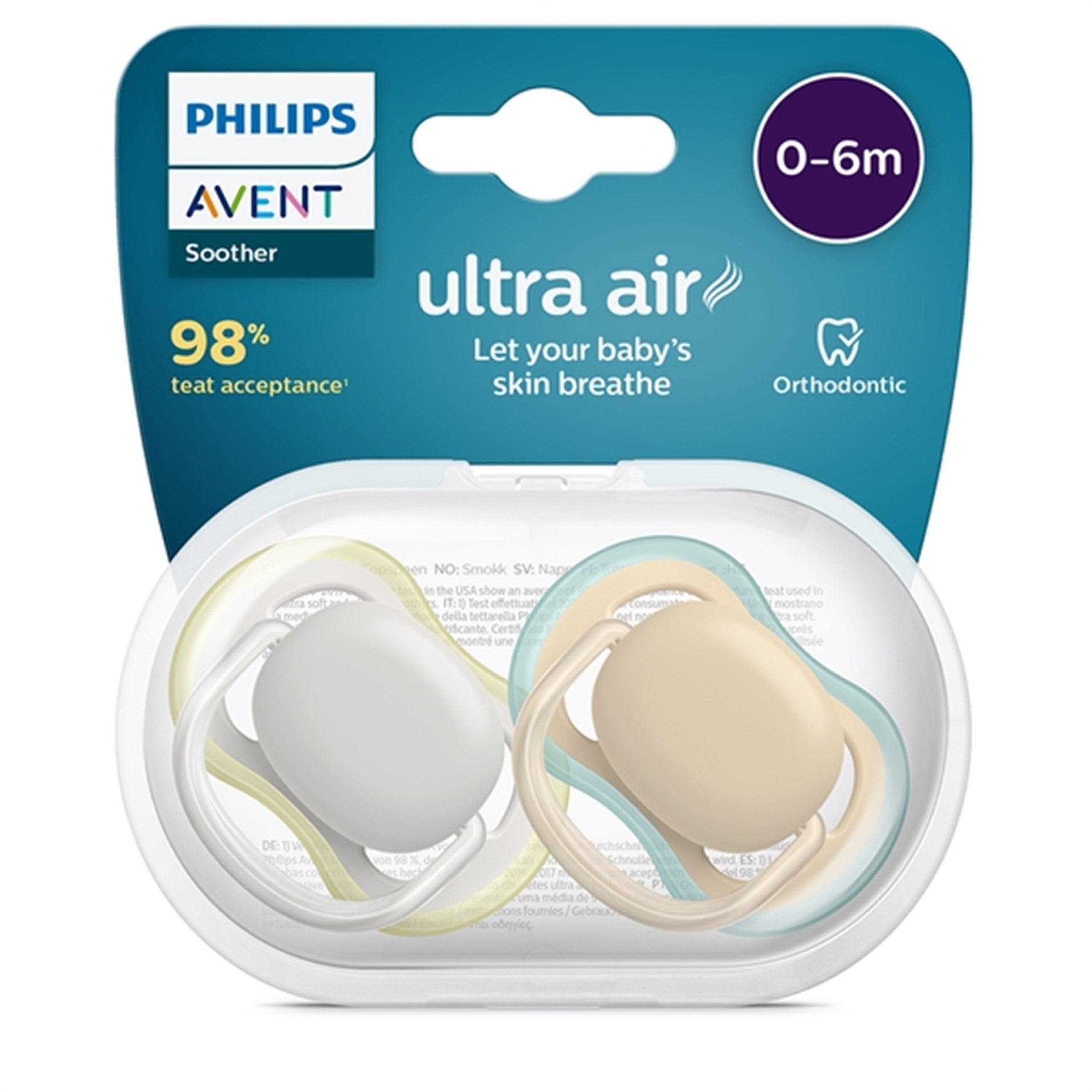 Philips Avent Ultra Air Napp 0-6 mdr 2-pak 2