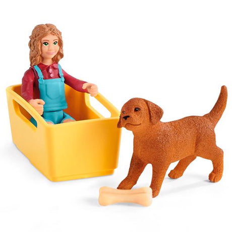 Schleich Farm World Puppy Wagon Ride