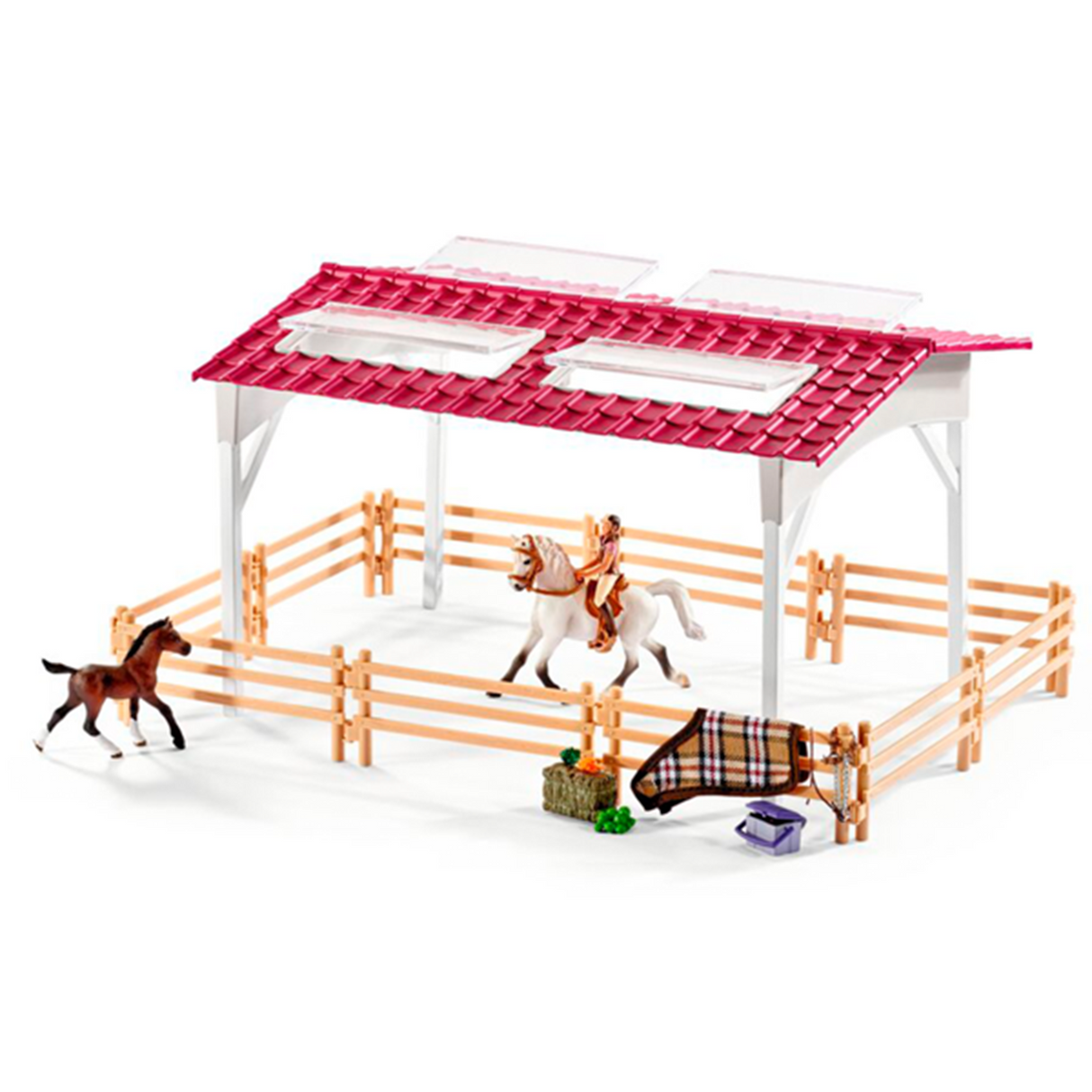 Schleich Horse Club Ridecenter med Rytter og Heste