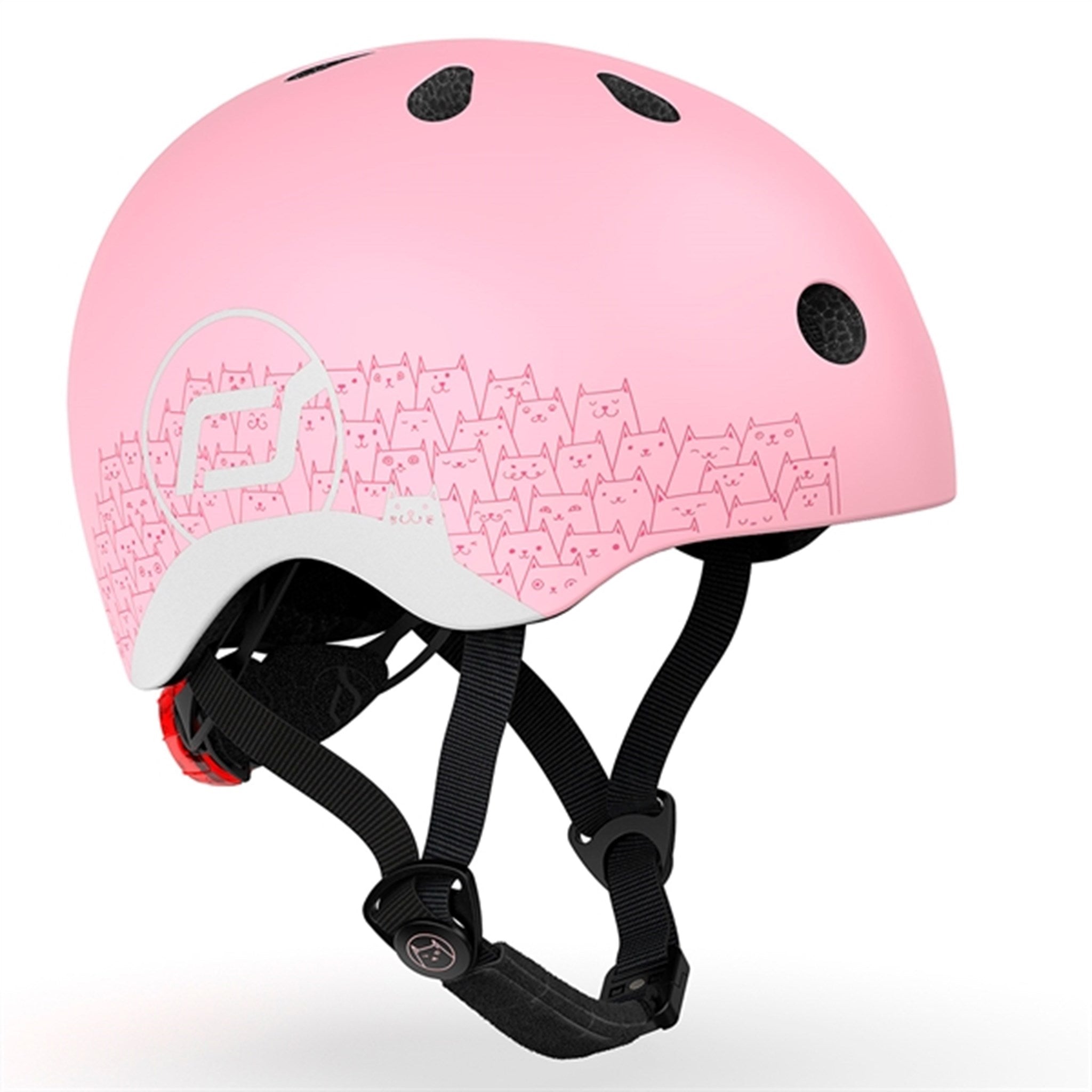Scoot and Ride Reflective Cykelhjälm Rose