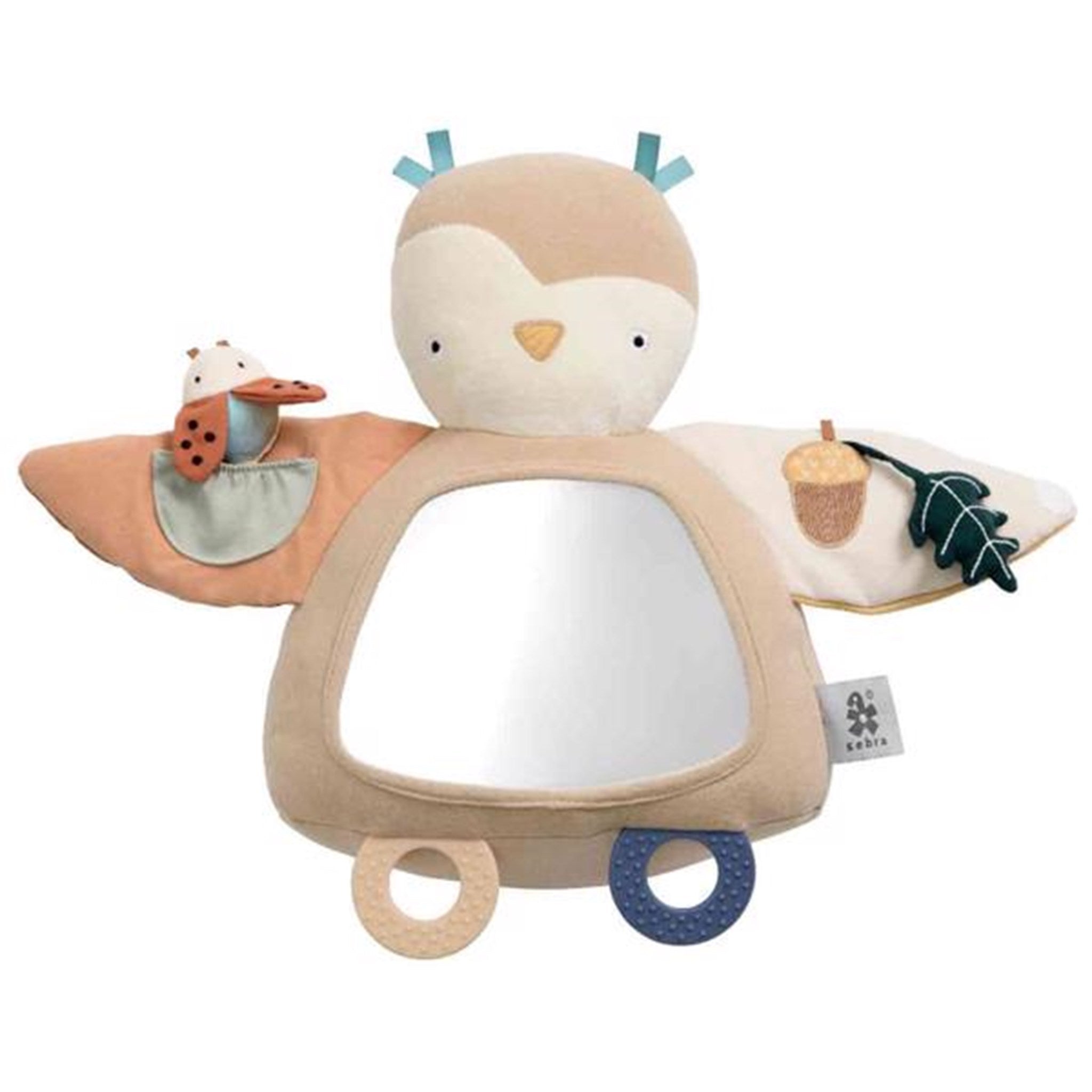 Sebra Activity Toys Owl Blinky Maple Beige