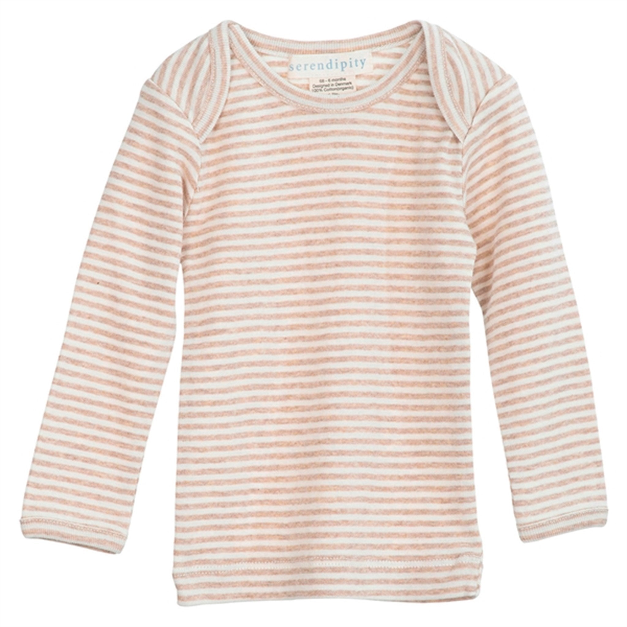 Serendipity Oat/Offwhite Rib Baby Tee Stripe Bluse