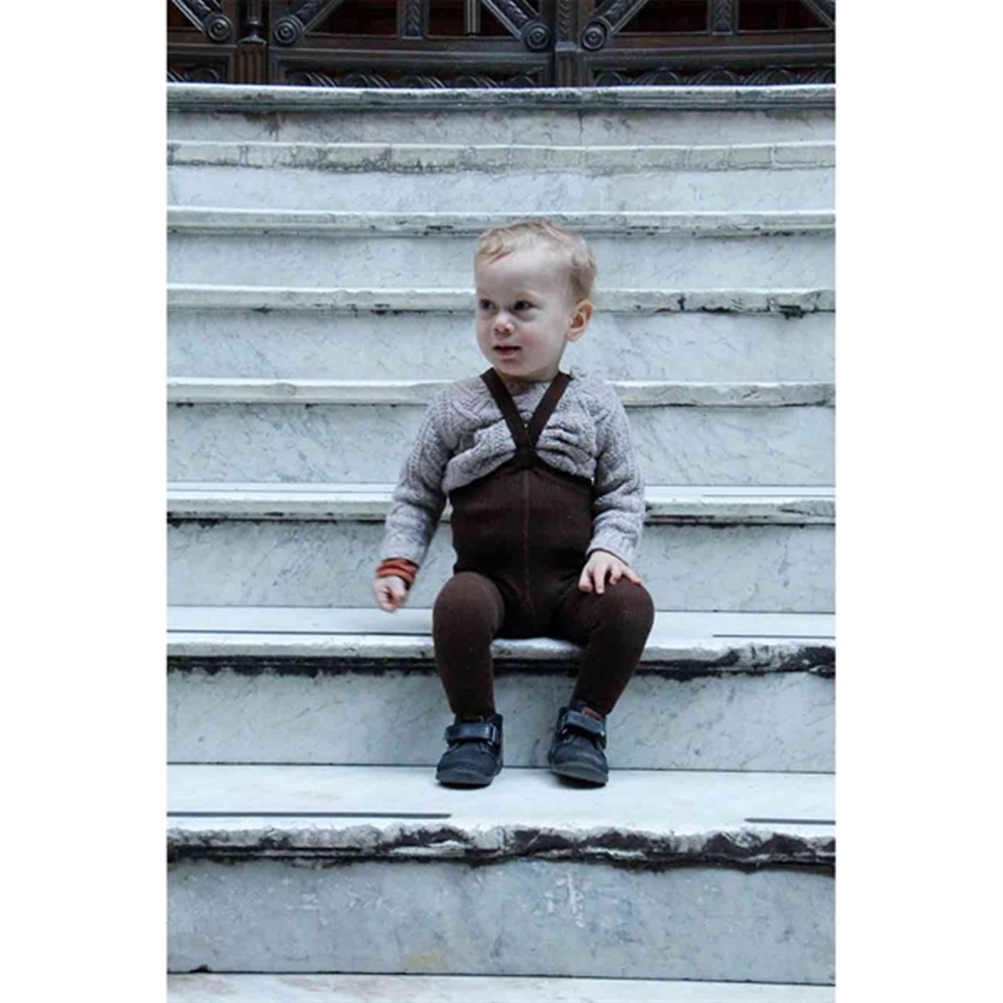 Silly Silas Footed Tights Chocolate Brown 4