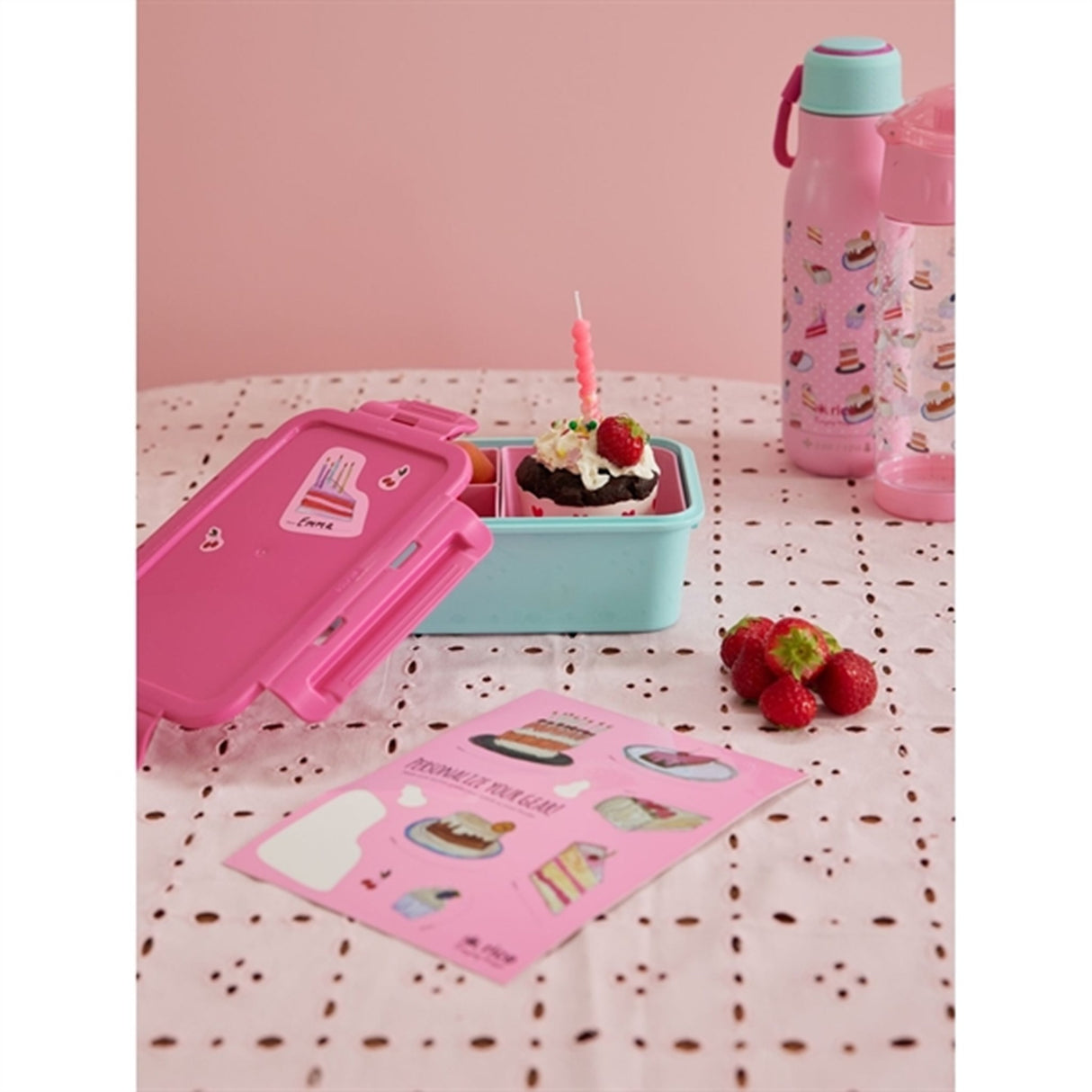 RICE Cake Theme Klistermærker til Matlåda