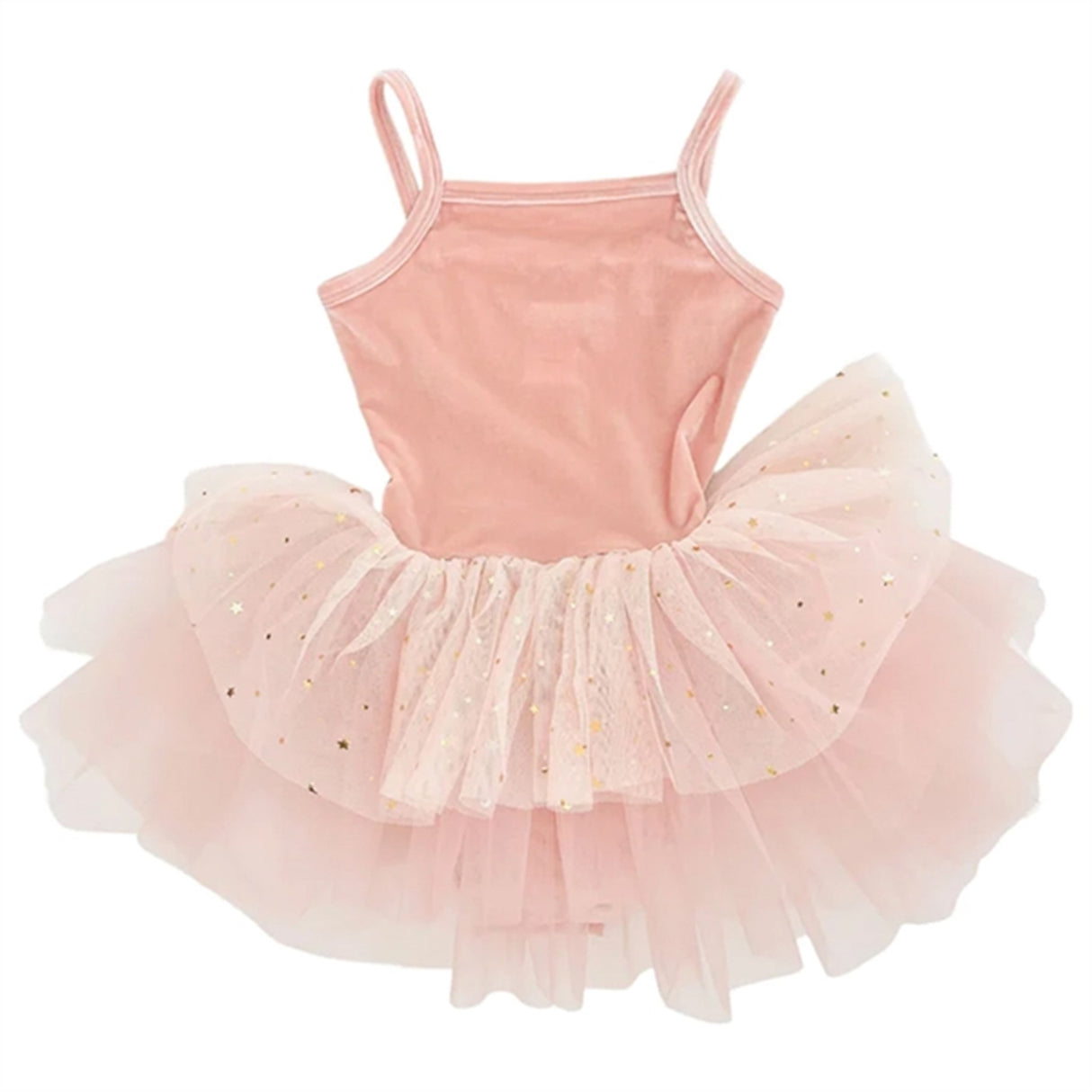 Dolly by Le Petit Tom Velvet Leotard With Tulle Tutu Klänning Ballet Pink