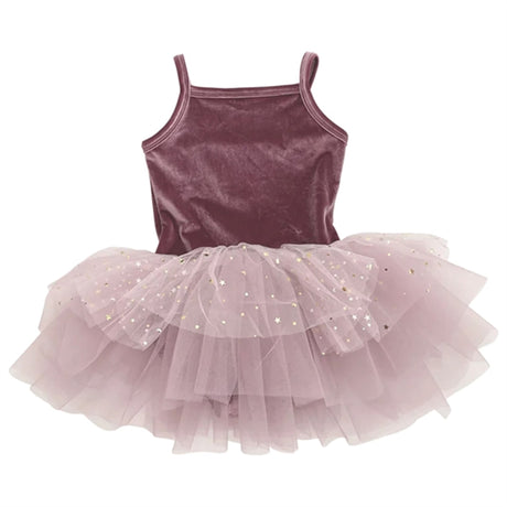 Dolly by Le Petit Tom Velvet Leotard With Tulle Tutu Klänning Dusty Violet