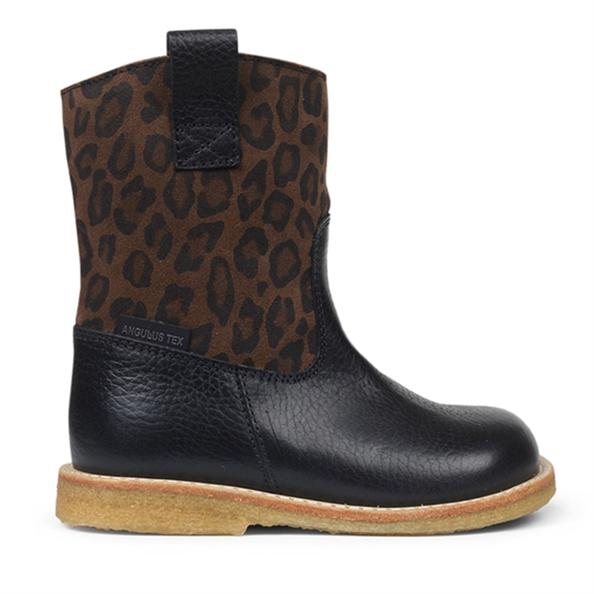 Angulus Tex-Støvle Med Lynlås Black/Brown Leo 2