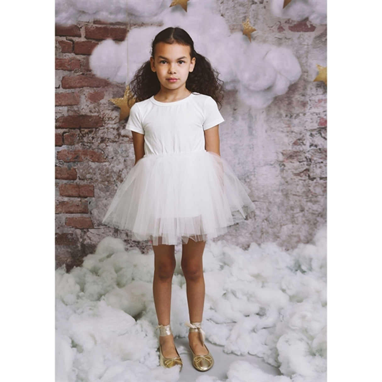 Dolly by Le Petit Tom Tutully T-Shirt Tutu Klänning White