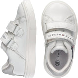 Tommy Hilfiger Flag Low Cut Kardborreband Sneakers White/Silver 2